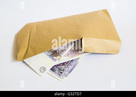€1000 en 20 livres utilisés notes. Banque D'Images