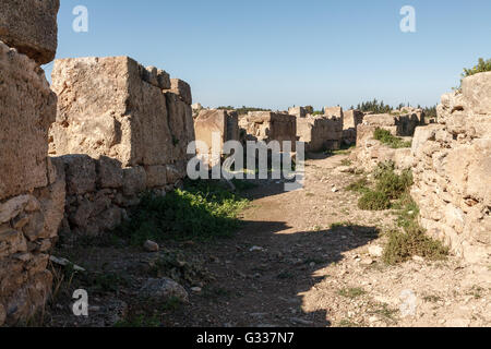 Ruines du palais royal d'Ugarit, Lattaquié, Syrie Banque D'Images