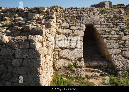 Ruines du palais royal d'Ugarit, Lattaquié, Syrie Banque D'Images