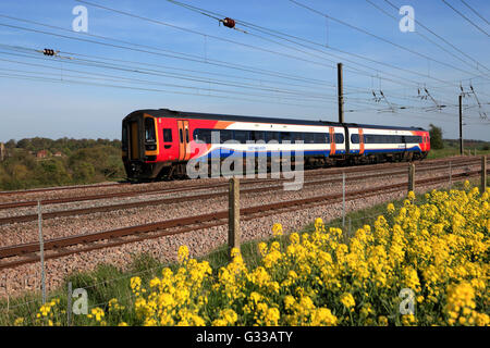 158812 unité diesel, East Midlands Trains, East Coast Main Line Railway, Peterborough (Cambridgeshire, Angleterre, RU Banque D'Images