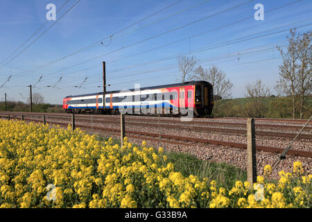 158812 unité diesel, East Midlands Trains, East Coast Main Line Railway, Peterborough (Cambridgeshire, Angleterre, RU Banque D'Images