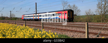 158812 unité diesel, East Midlands Trains, East Coast Main Line Railway, Peterborough (Cambridgeshire, Angleterre, RU Banque D'Images