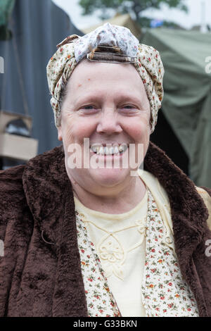 Un reenactor lors de la guerre des années 40 week-end sur la Great Central Railway Banque D'Images