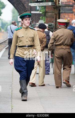 Histoire au temps de guerre 1940 Week-end sur la Great Central Railway Banque D'Images