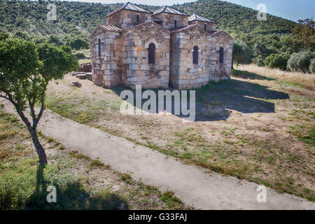 L'église wisigothique de Santa Lucia del Trampal, Alcuescar, Espagne. Voir les chapelles Banque D'Images