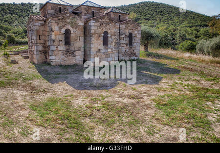 L'église wisigothique de Santa Lucia del Trampal, Alcuescar, Espagne. Voir les chapelles Banque D'Images