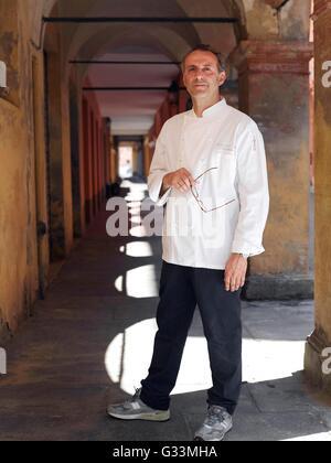 Massimo Bottura , Cuisinier , Osteria Francescana, Modène, Émilie-Romagne, Italie © Sandro Michahelles/Sintesi/Alamy Stock P Banque D'Images