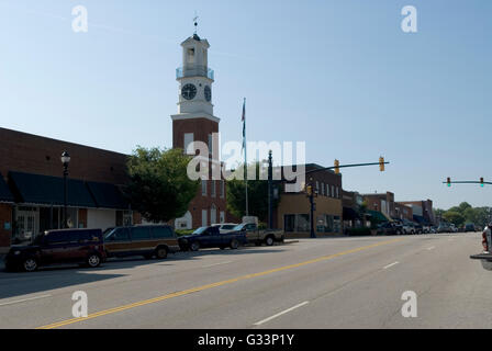 Vue sur la rue Mountain View en Caroline du Sud USA Banque D'Images