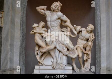 Laocoön et ses fils, également appelés le Groupe Laocoön Banque D'Images