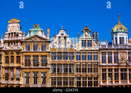 Vieilles maisons sur la Grand Place à Bruxelles Banque D'Images