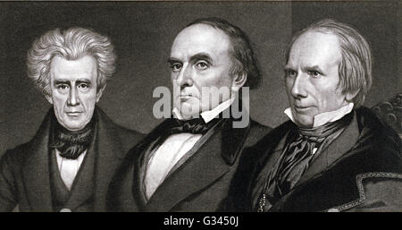 1. Andrew Jackson, 2. Daniel Webster, 3. Henry Clay Banque D'Images