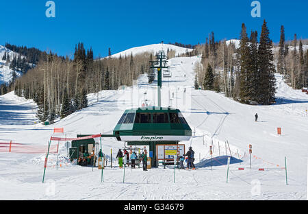 Park City, Utah, Deer Valley Resort, Empire Express Banque D'Images