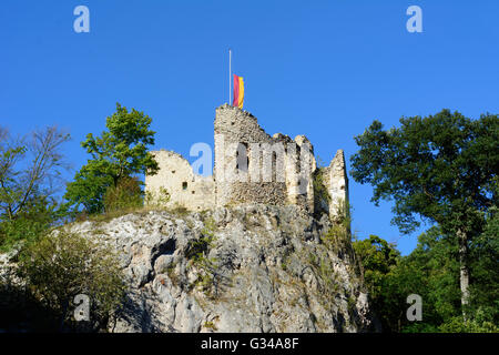 Parc Naturel Sparbach : Johannstein les ruines du château, l'Autriche, Niederösterreich, Autriche, Wienerwald, Hinterbrühl Banque D'Images