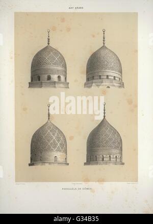 Illustration de la publication sur l'Art Arabe 1877 : L'Art Arabe. Monuments du Caire a retour de Domes Banque D'Images