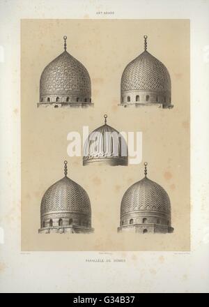 Illustration de la publication sur l'Art Arabe 1877 : L'Art Arabe. Monuments du Caire a retour de Domes Banque D'Images