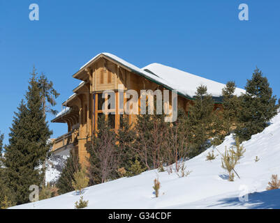 Maison paysage montagne chalet hiver Banque D'Images