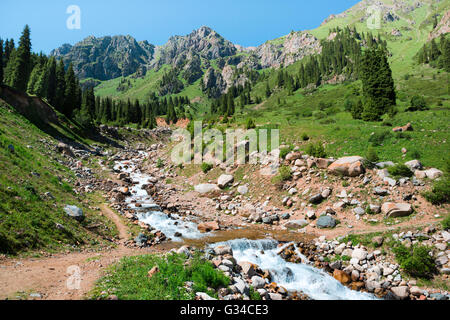 Montagne nature paysage Asie Centrale Kazakhstan Banque D'Images