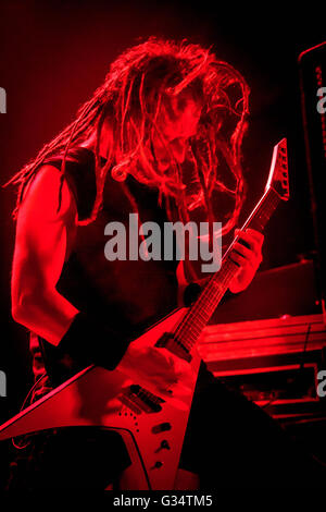 Toronto, Ontario, Canada. 6 juin, 2016. Le groupe de heavy metal américain Devildriver a effectué un show à Opera House à Toronto. Les membres de la bande : MIKE SPREITZER, DEZ FAFARA, NEAL TIEMANN, AUSTIN D'AMOND, Diego Ibarra © Igor Vidyashev/ZUMA/Alamy Fil Live News Banque D'Images