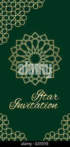 Carte d'invitation pour l'Iftar Illustration de Vecteur
