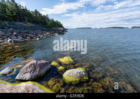 Ce qu'on appelle la pierre de Napoléon à l'île de l'ONAS, Porvoo, Finlande, Europe, UNION EUROPÉENNE Banque D'Images