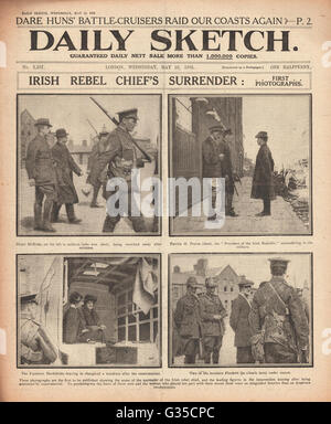 1916 Daily Sketch Easter les chefs rebelles en ascension se rendent Banque D'Images