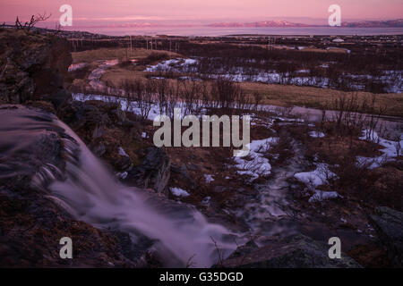 Fossen cascade de Grand Gaube. Banque D'Images