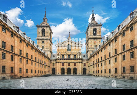 Monastère Royal de San Lorenzo de El Escorial, près de Madrid, Espagne Banque D'Images