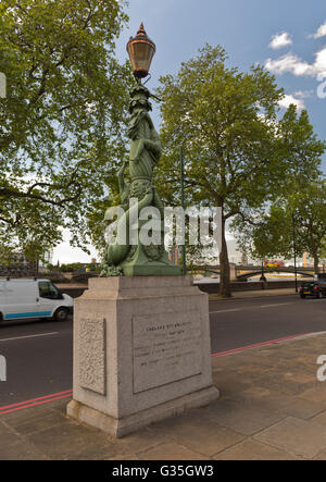 Ouverture de la Chelsea Embankment monument mémorial, Chelsea, Londres, Royaume-Uni, Europe Banque D'Images