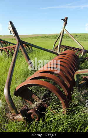 Les packers sur une ferme en Alberta, Canada Banque D'Images