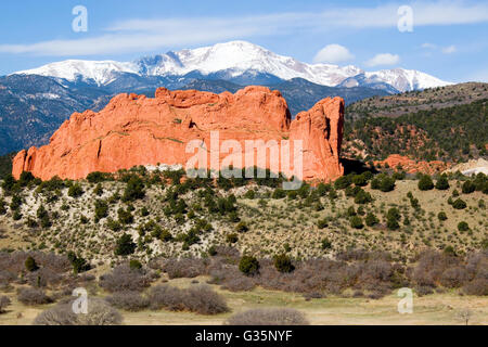 4610 derrière magnifique Jardin des Dieux Park à Colorado Springs dans la belle lumière du matin Banque D'Images