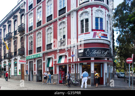 Calle Obispo codina, quartier vegueta, Las Palmas de Gran Canaria, Gran Canaria island, archipel des Canaries, l'Espagne, l'Europe Banque D'Images