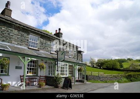 Trois Shires Inn, Little Langdale, Parc National de Lake District, Cumbria, England, UK, FR, DE L'Europe Banque D'Images