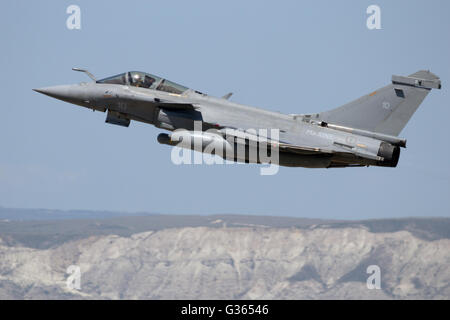 La Marine française Dassault Rafale jet décoller de la base aérienne de Saragosse Banque D'Images