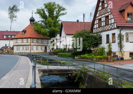 Bad Staffelstein Loffeld, un village de Franconie, Bavière, Allemagne. Banque D'Images