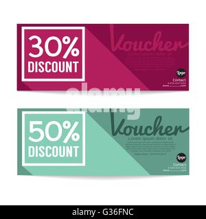 Bon cadeau Modèle Coupon Vector Illustration Illustration de Vecteur