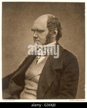 CHARLES DARWIN (1809-1882) Naturaliste photographié vers 1854 Date : ch. 1954 Banque D'Images