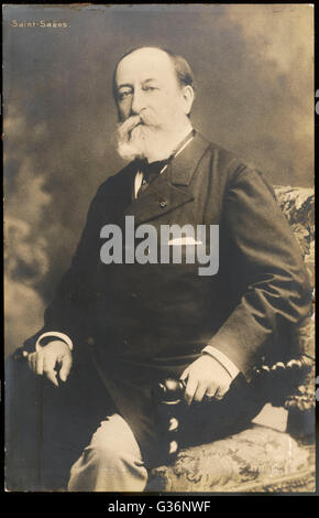 Charles-Camille Saint-Saens, musicien et compositeur français. Date : 1835-1921 Banque D'Images