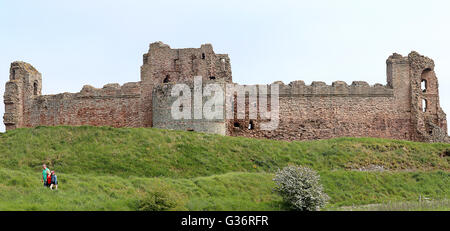 Le Château de Tantallon.North Berwick, dans la région de East Lothian, Ecosse Banque D'Images