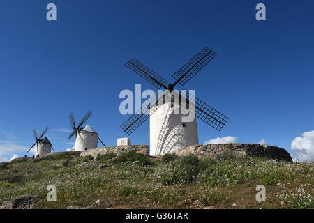 Vieux Moulins à Consuegra Ruta de Don Quichotte Castilla La Mancha Espagne Europe Banque D'Images