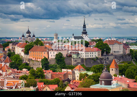 Tallinn. image aérienne de la vieille ville de Tallinn en Estonie. Banque D'Images