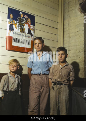 Les enfants des écoles rurales, San Augustine County, Texas Banque D'Images