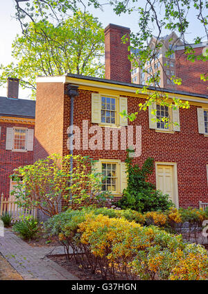 Pemberton House Chestnut Street à Philadelphie, Pennsylvanie, aux États-Unis. Maintenant c'est une librairie. Il est situé dans la vieille ville près de charpentiers Hall. Banque D'Images