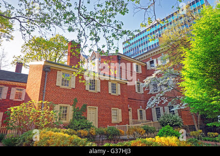 Pemberton House et Musée Militaire à nouveau située sur Chestnut Street à Philadelphie, Pennsylvanie, aux États-Unis. Ils sont situés dans la vieille ville près de charpentiers Hall. Banque D'Images