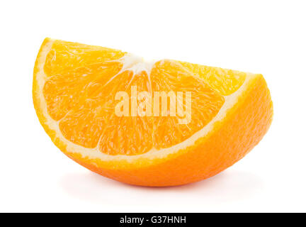 Agrumes Orange partie isolated on white Banque D'Images