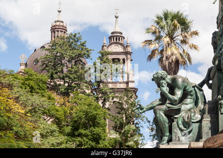 Julio Castilhos Monument Cathédrale de Porto Alegre Brésil Banque D'Images