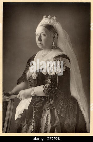 Une photographie de la reine Victoria (1819-1901) prises en 1890. Date : 1890 Banque D'Images