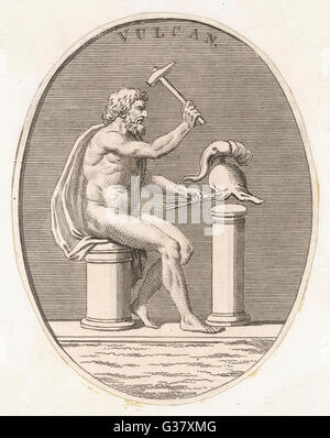 Héphaïstos (Vulcain). Dieu du Feu et des Forges. Banque D'Images