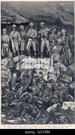 Guerre de Zulu : la dérive de Rorke, 1879 Banque D'Images