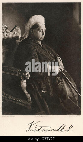 La reine Victoria (1819-1901), photographié ici en 1896. Banque D'Images
