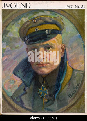 Manfred von Richthofen, aviateur allemand, WW1 Banque D'Images